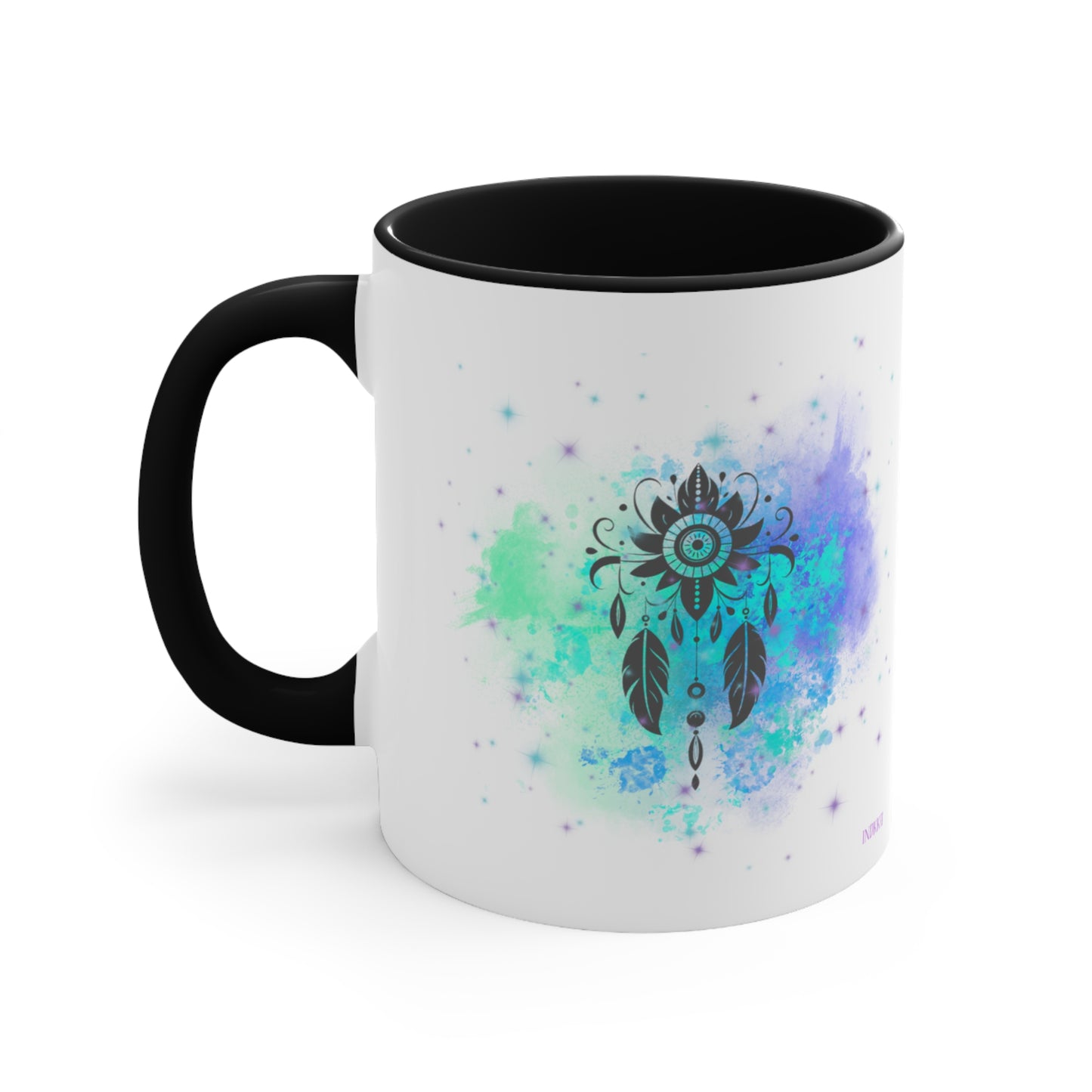 Vibrant Dream Catcher Colorful Accent Mugs, 11oz