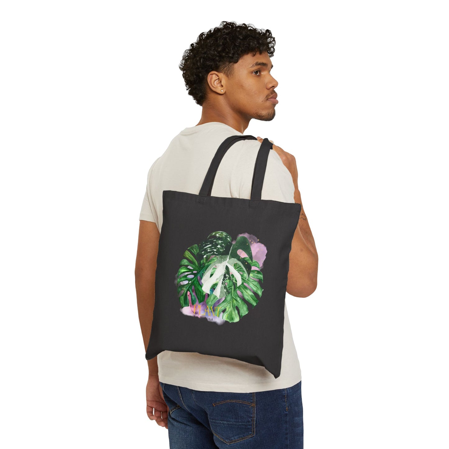 Plant Mumma Monstera leaf Cotton Canvas Tote Bag