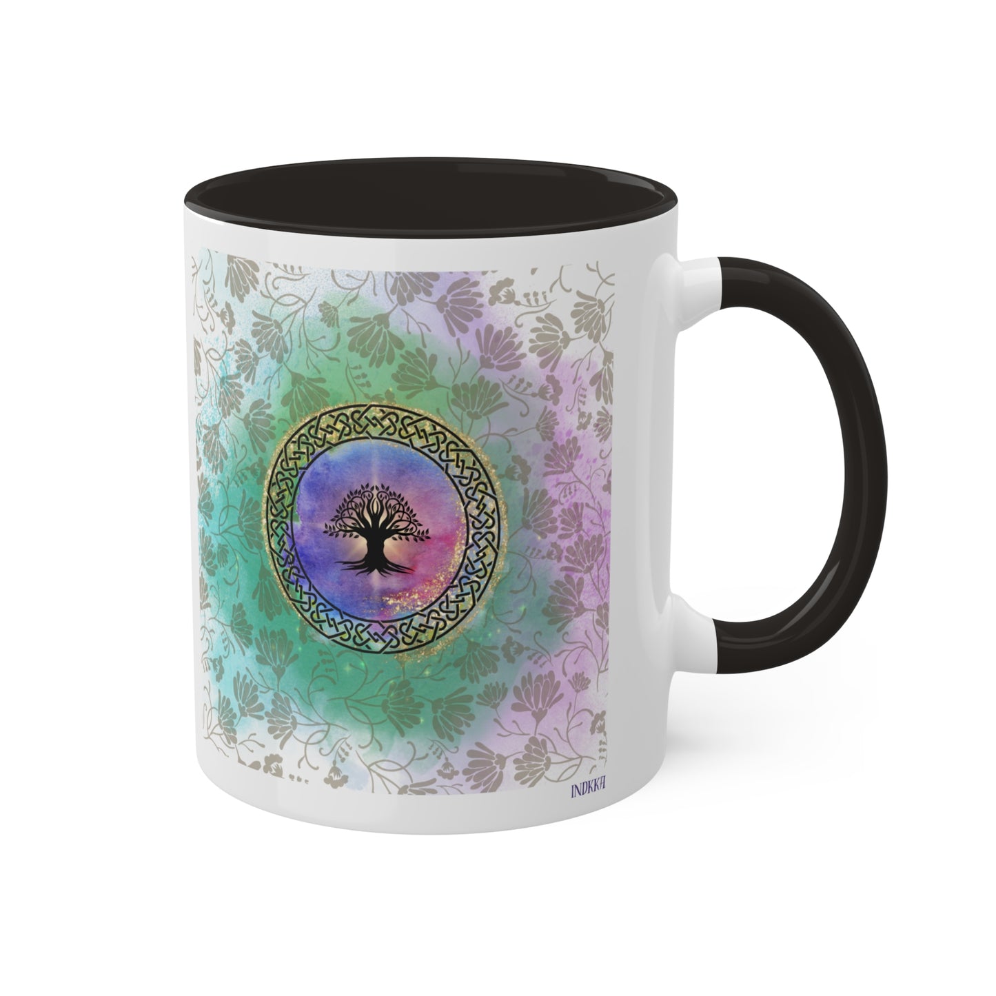 Vibrant and uplifting Celtic Tree of life Colorful Mugs, 11oz