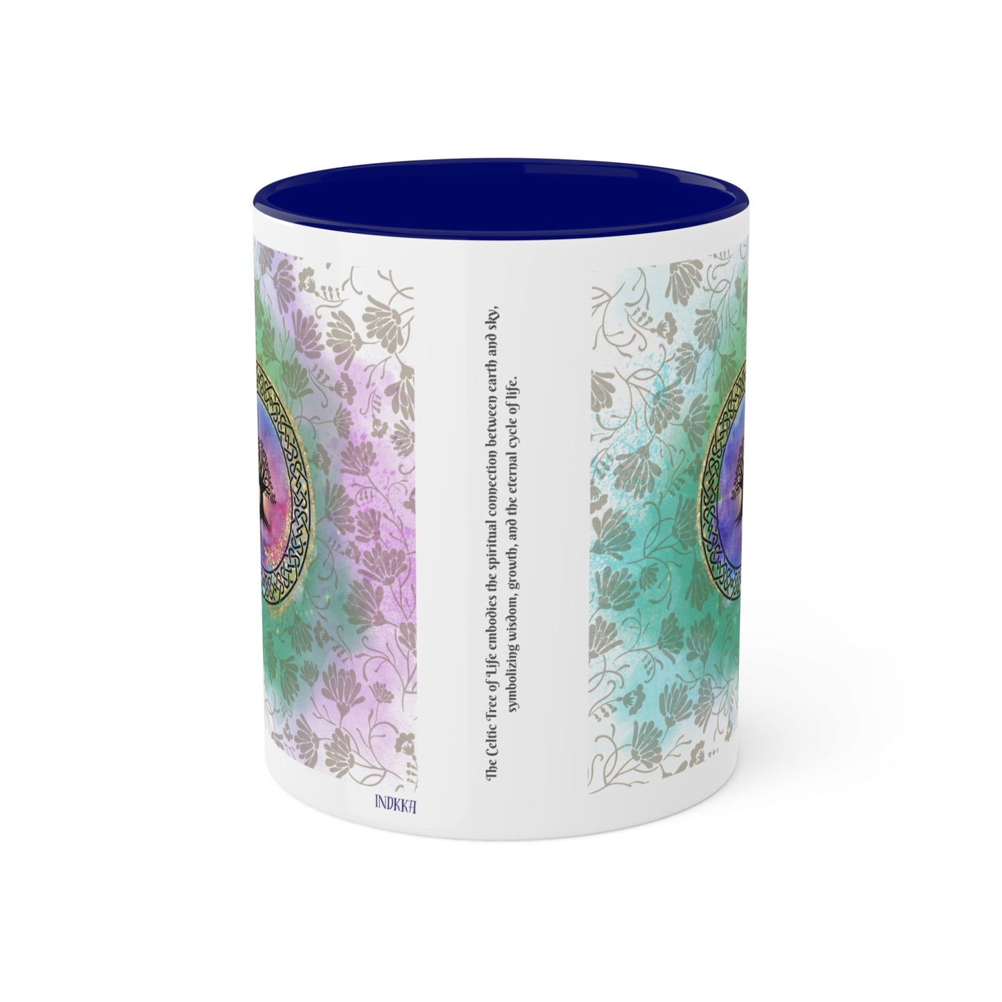 Vibrant and uplifting Celtic Tree of life Colorful Mugs, 11oz