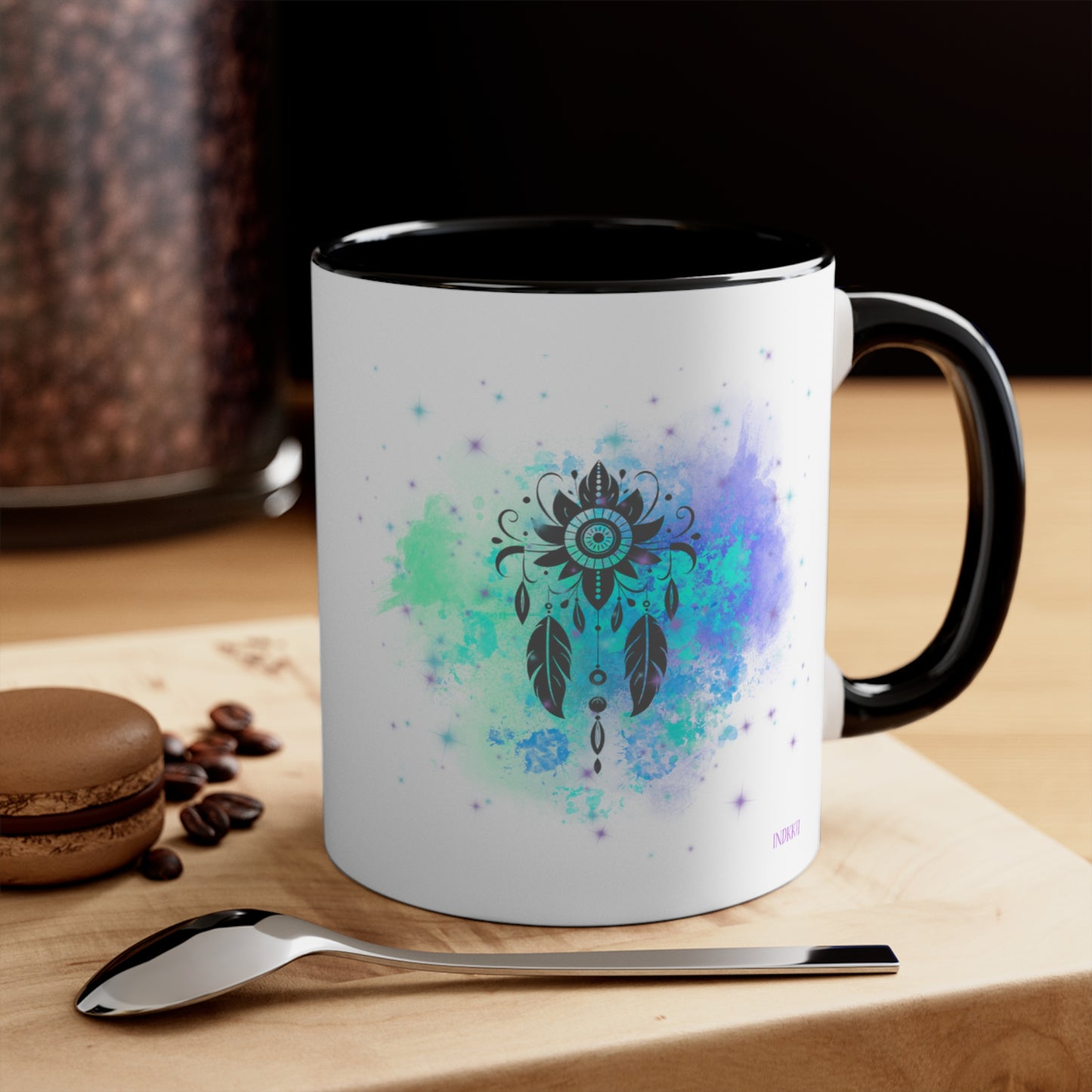 Vibrant Dream Catcher Colorful Accent Mugs, 11oz