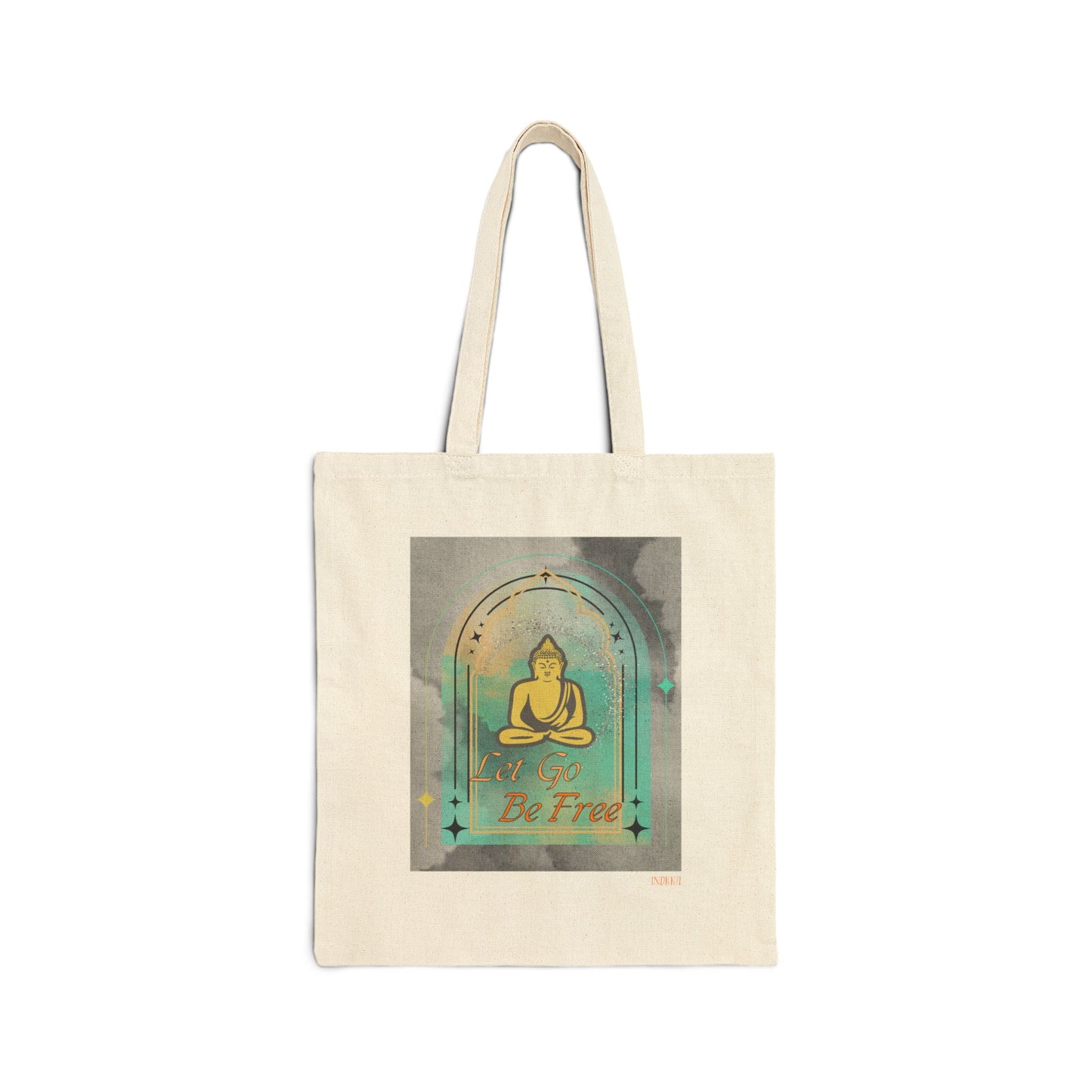 Buddha Let go be free Cotton Canvas Tote Bag