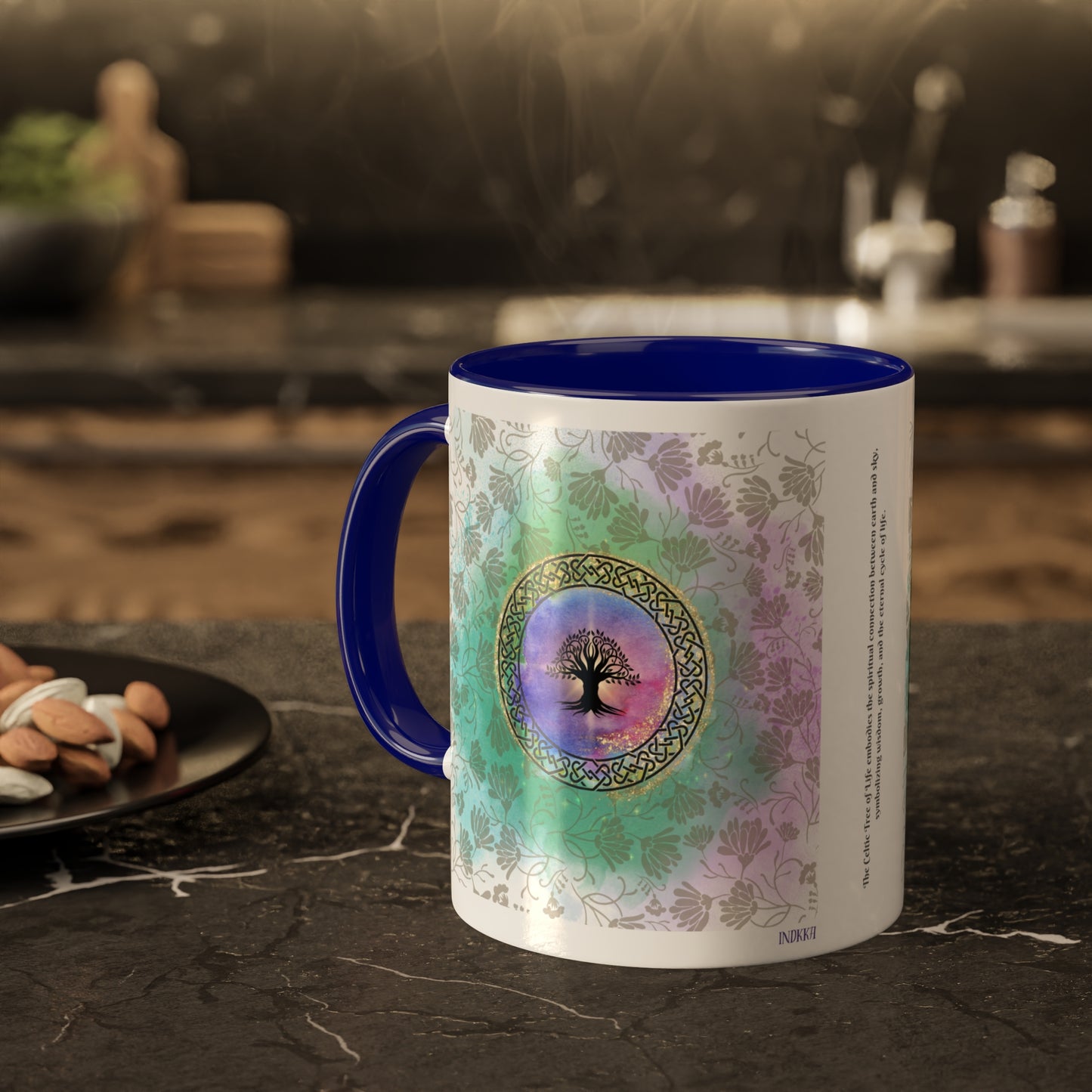 Vibrant and uplifting Celtic Tree of life Colorful Mugs, 11oz