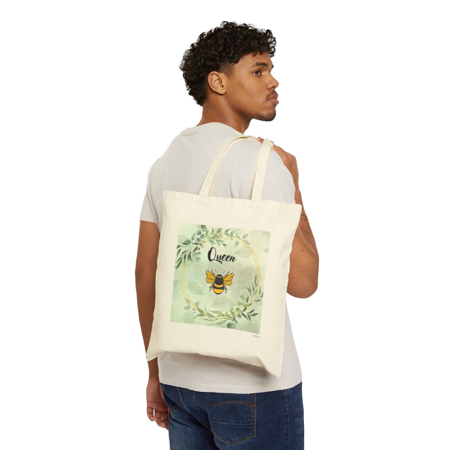 Elegant Queen Bee themed tote bag