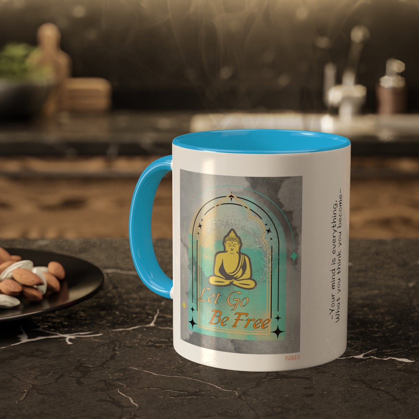 Buddha Let go be free inspiring Mugs, 11oz